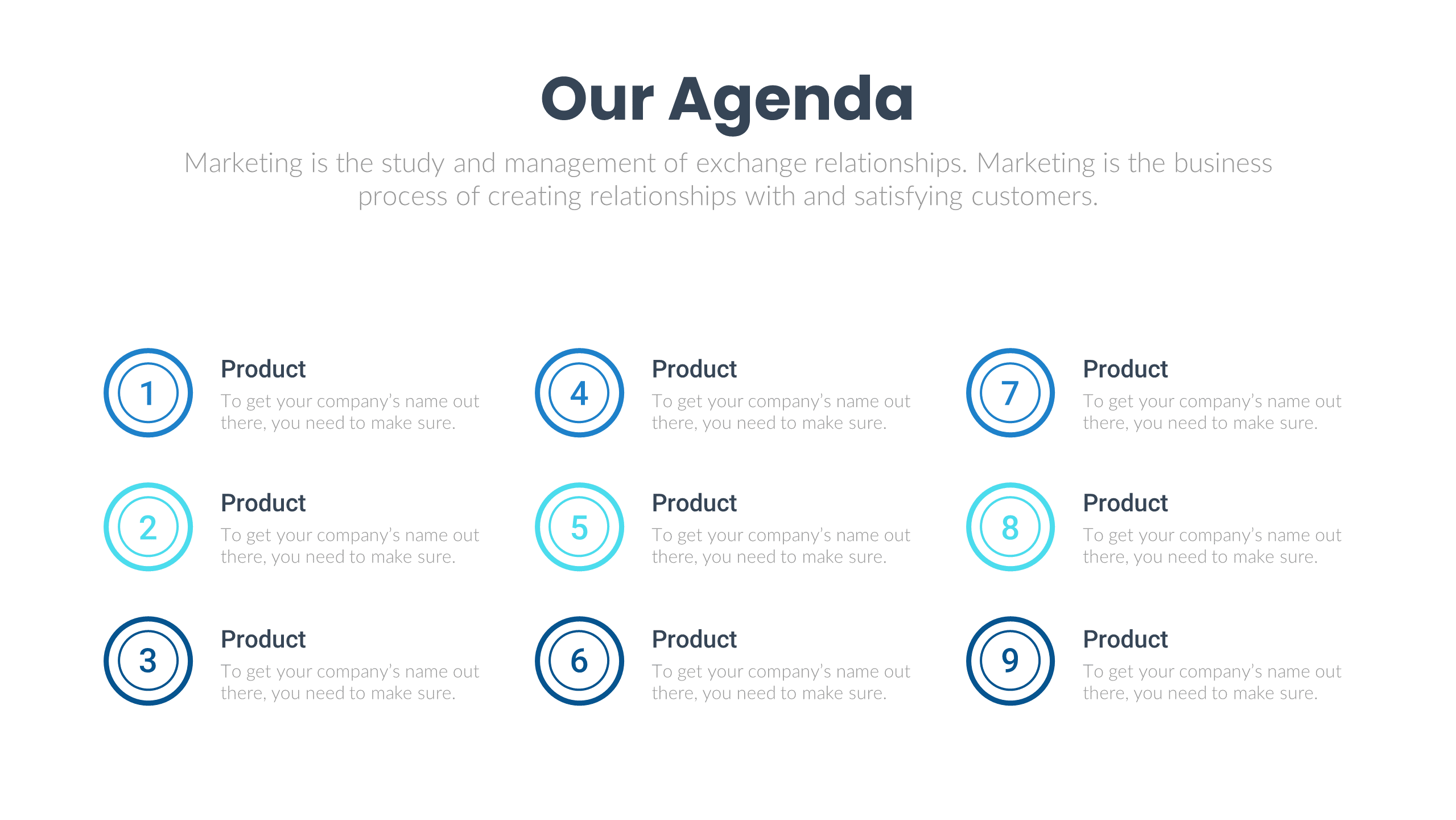 Simple Agenda Slide Feature Image