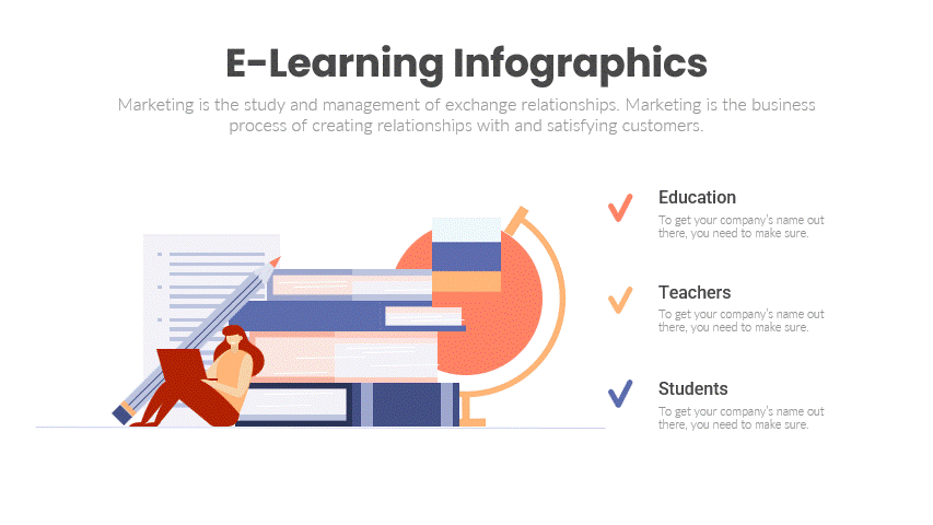 eLearning Infographics Template for Presentation in PowerPoint, Google Slides and Keynote